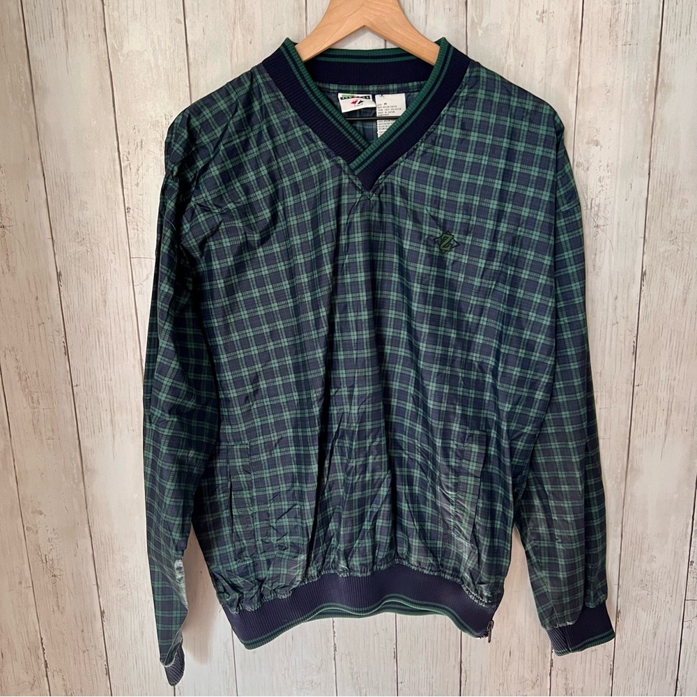 Vintage JERZEES Plaid Pullover M3